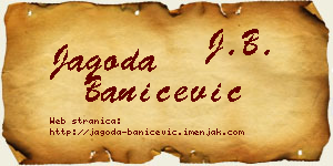 Jagoda Banićević vizit kartica